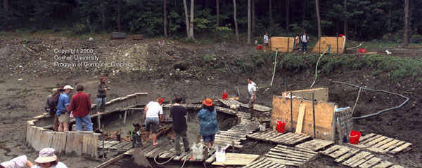 Closer view of excavation